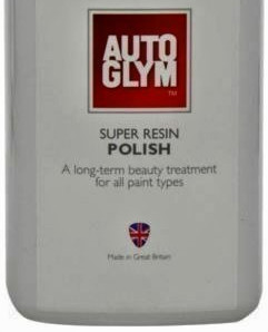 Picture of a bottle of super resin car polish