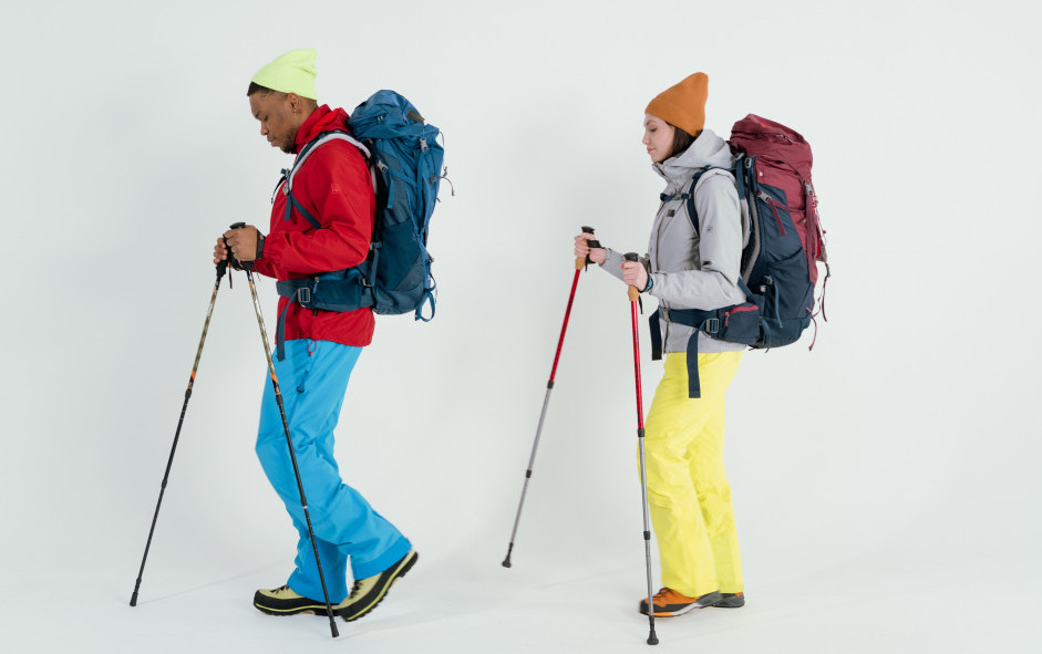 Two hikers kitted out ready to enjoy their adventure