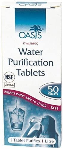 Picture of a box of purification tablets